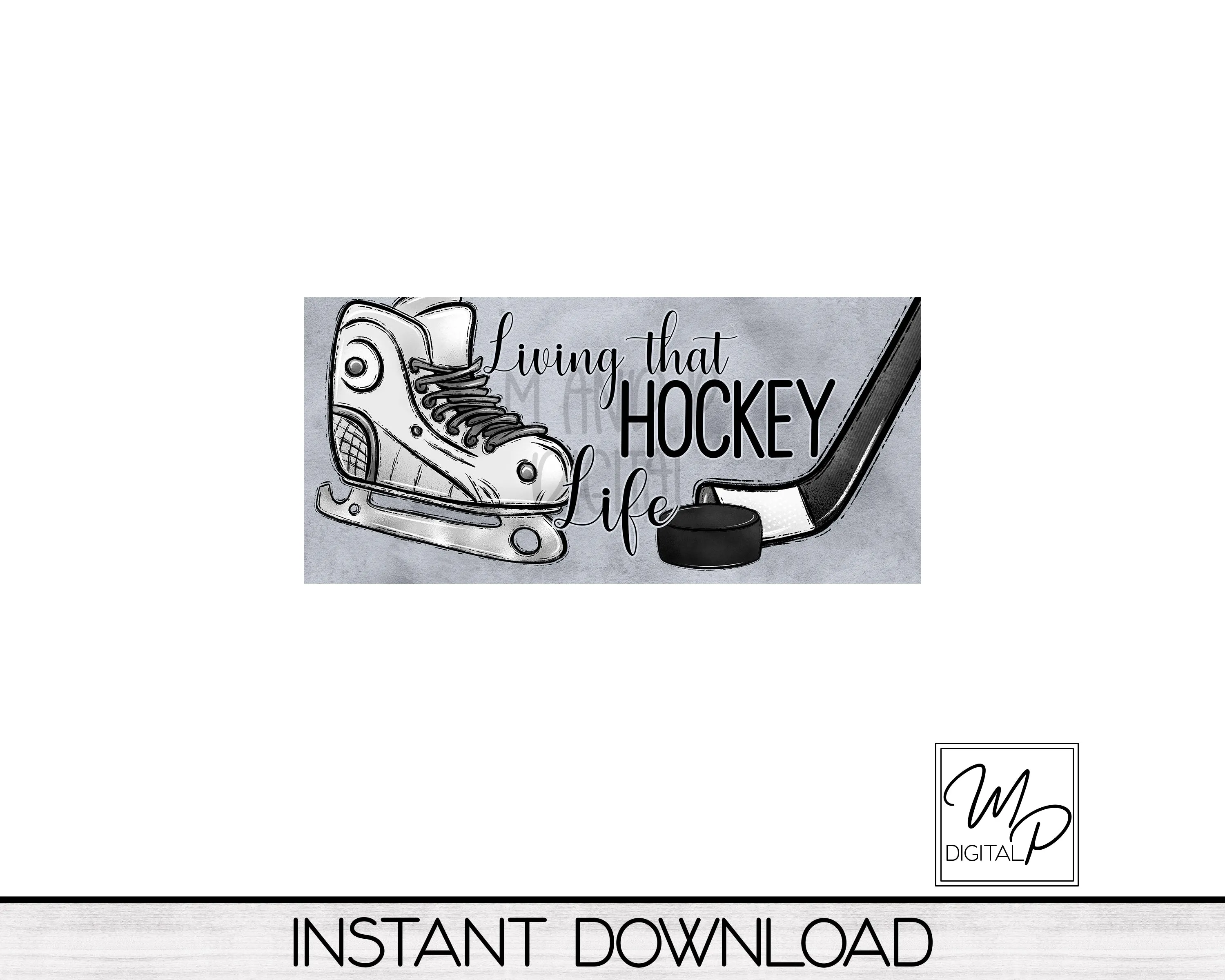 Ice Hockey Key Hanger PNG Sublimation Design, Digital Download