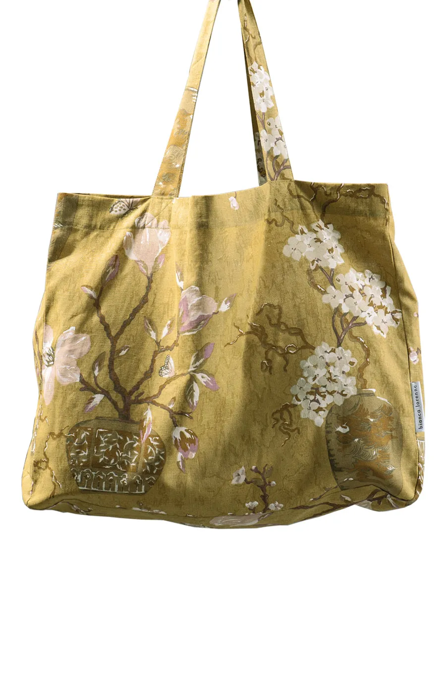 ikebana ochre tote bag