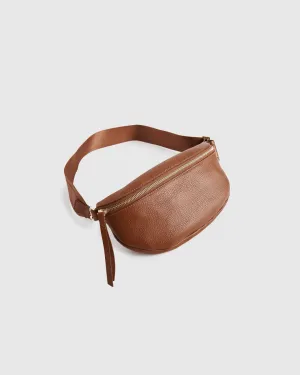 Italian Pebbled Leather Sling Bag