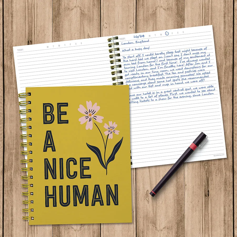 Joy Nice Human Spiral Lined Journal