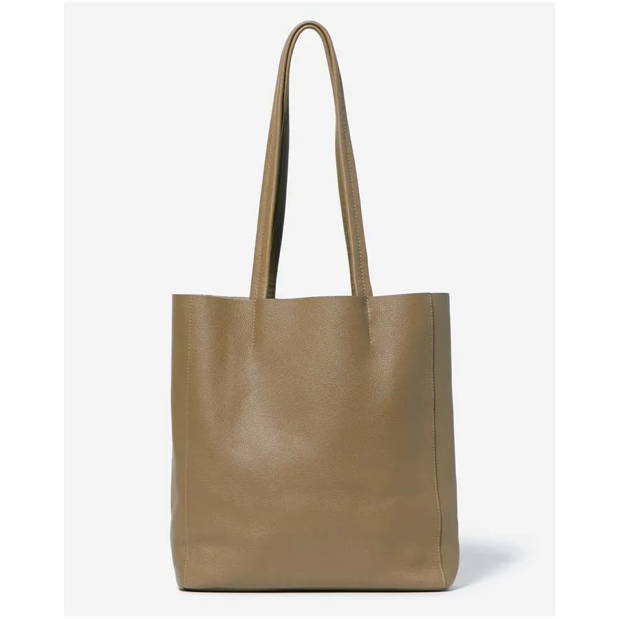 Leather Georgia Mini Tote Bag - Oak