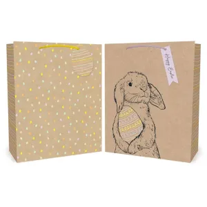 Medium Easter Gift Bag - Assorted 23cm x 18cm Bunny Chick Egg Spring Holiday