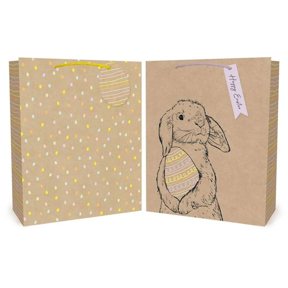 Medium Easter Gift Bag - Assorted 23cm x 18cm Bunny Chick Egg Spring Holiday