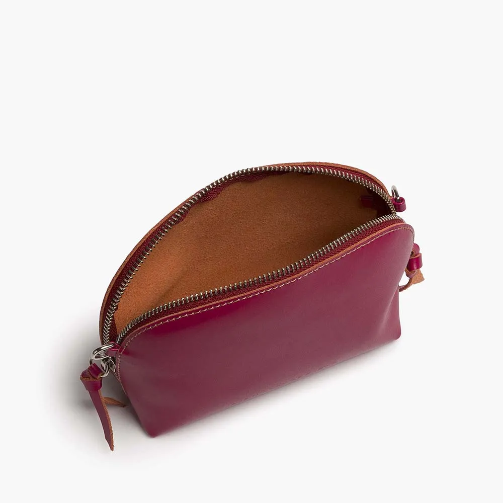 Micro Mini Leather Crossbody Bag - Pink