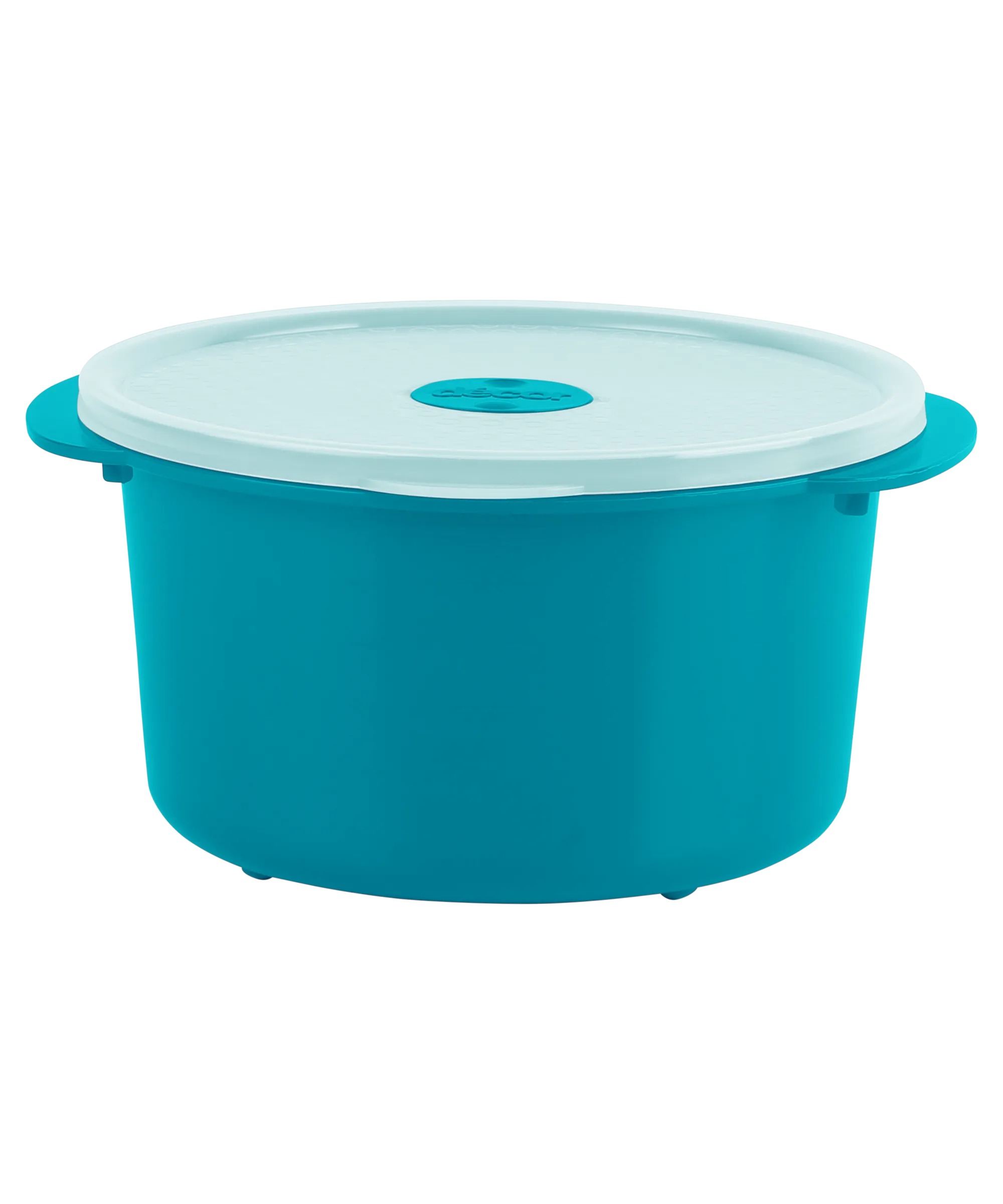 Microwave Steamer, Round, Teal, 1.5L