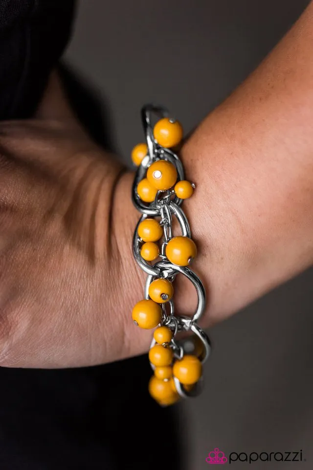 Paparazzi Bracelet ~ Elegantly Entangled - Yellow