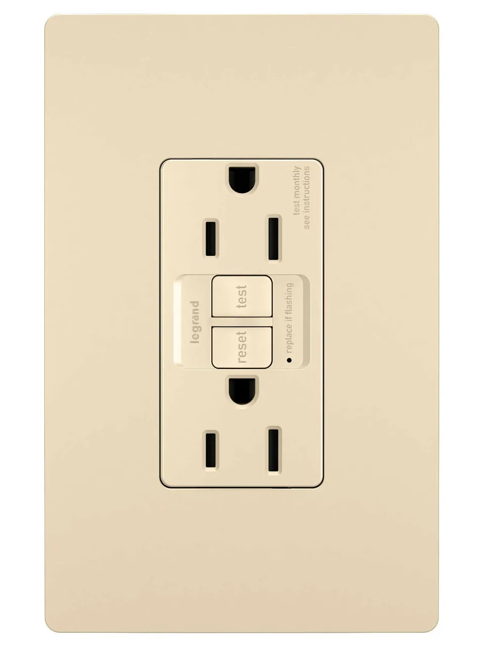 Pass & Seymour 5A - 125V 5-15R GFCI Outlet Receptacle Set Ivory (5A 125V, Ivory)