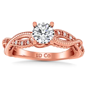 Pave Engagement Ring Maeve 14K Rose Gold