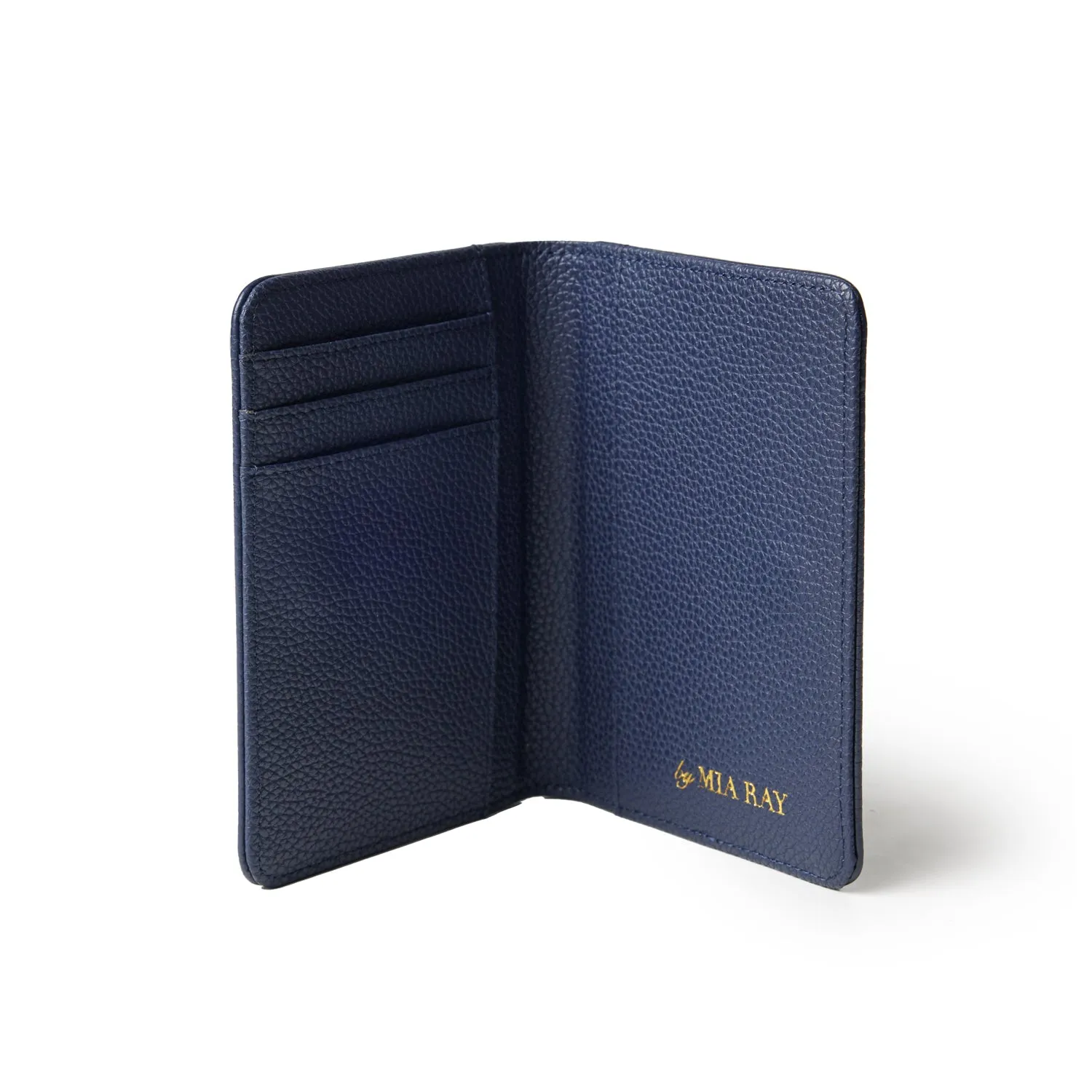 PEBBLE PASSPORT HOLDER - NAVY