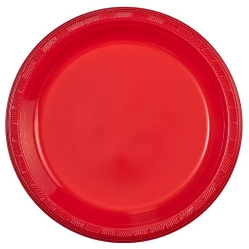 Plastic Solid Color Party Tableware<br/>Size Options: 10.25inch Plate, 9inch Plate, 7inch Plate, 15oz Bowl, 18oz Cup, 12oz Cup, 9oz Cup, 10.25inch Compartment Plate