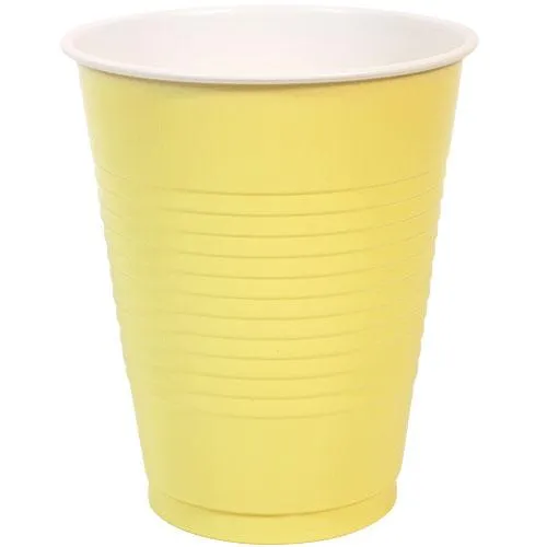 Plastic Solid Color Party Tableware<br/>Size Options: 10.25inch Plate, 9inch Plate, 7inch Plate, 15oz Bowl, 18oz Cup, 12oz Cup, 9oz Cup, 10.25inch Compartment Plate