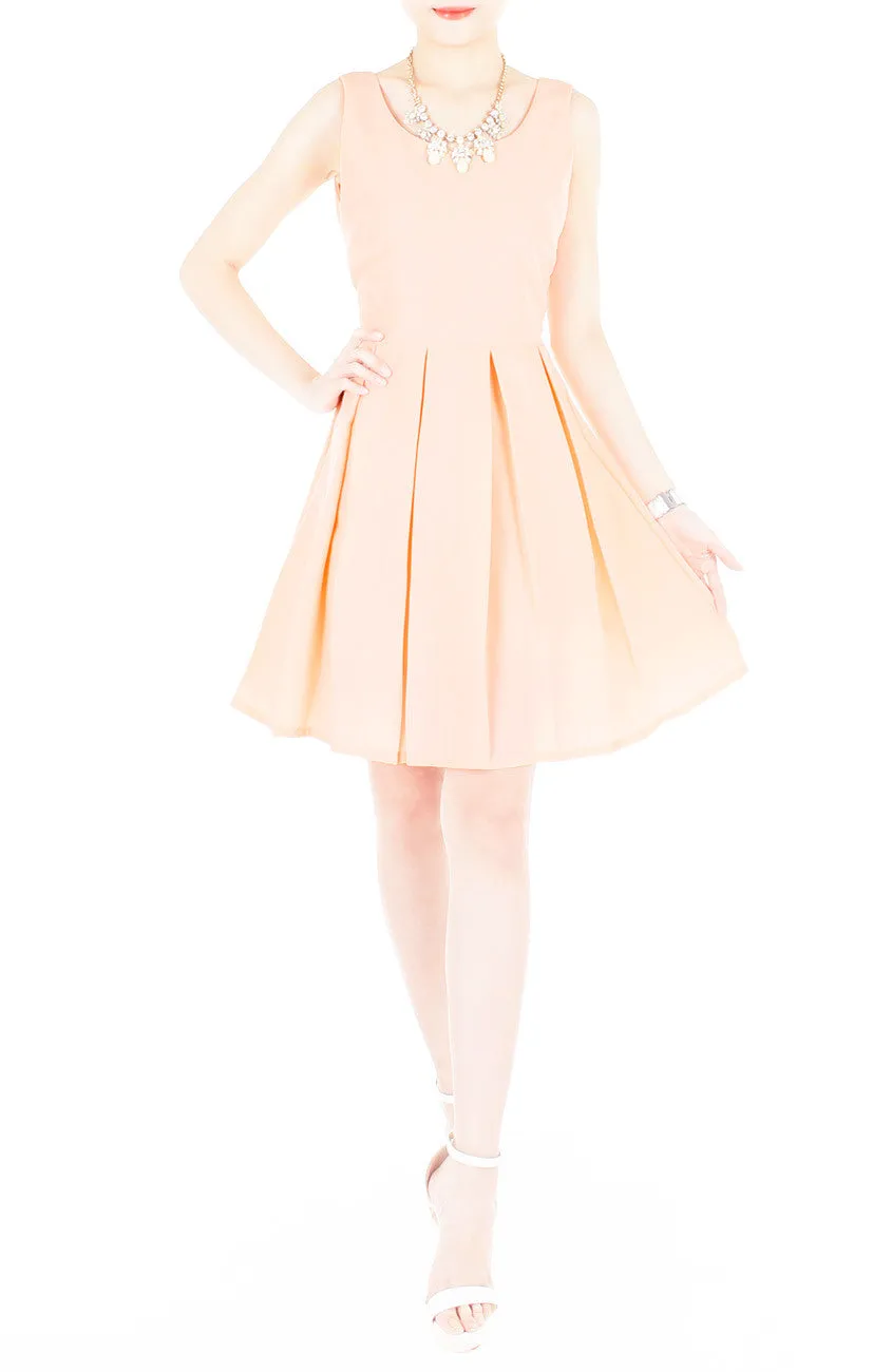 Prom Princess Skater Dress - Peach