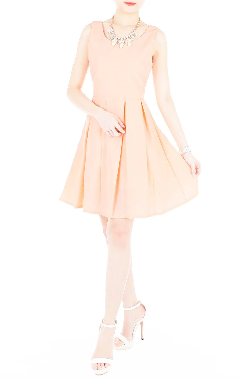 Prom Princess Skater Dress - Peach