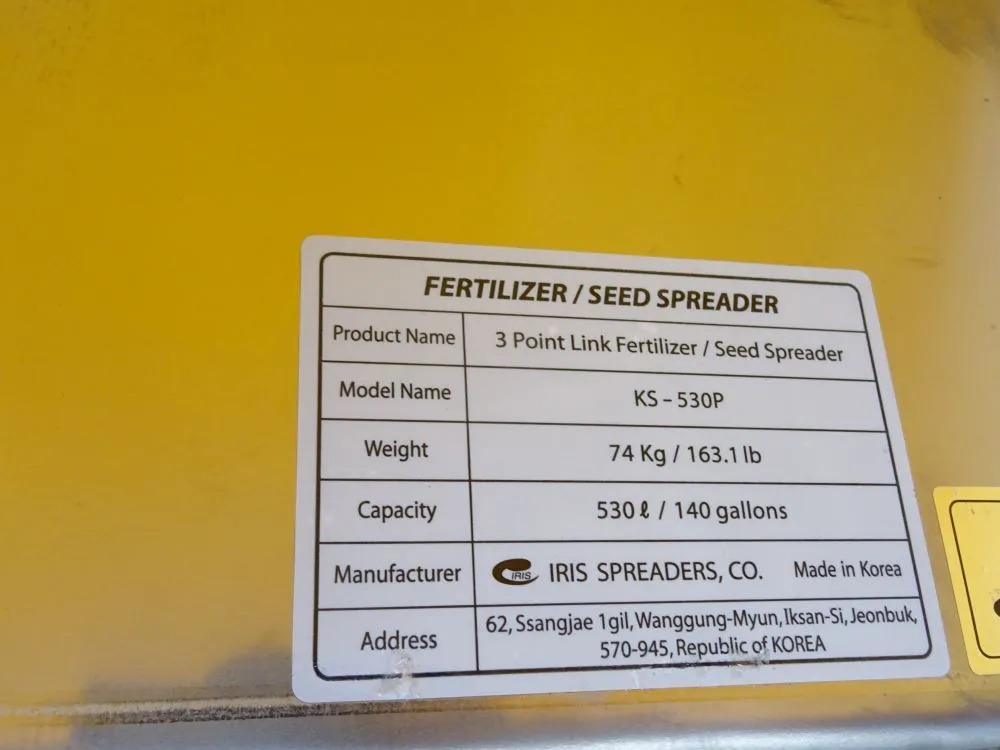 PTO Fertiliser Spreader 530 L