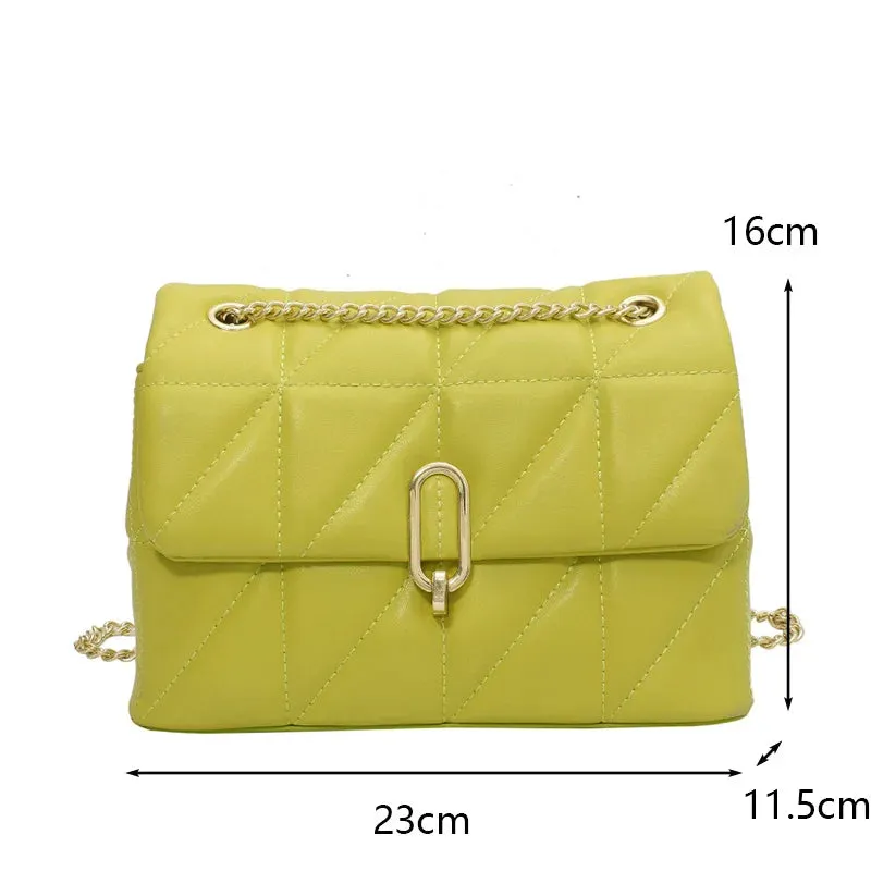 PU Flap Crossbody Shoulder Handbags Chain Bag