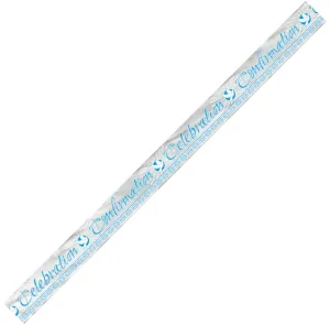 Radiant Cross Blue Confirmation Foil Banner 3.6m