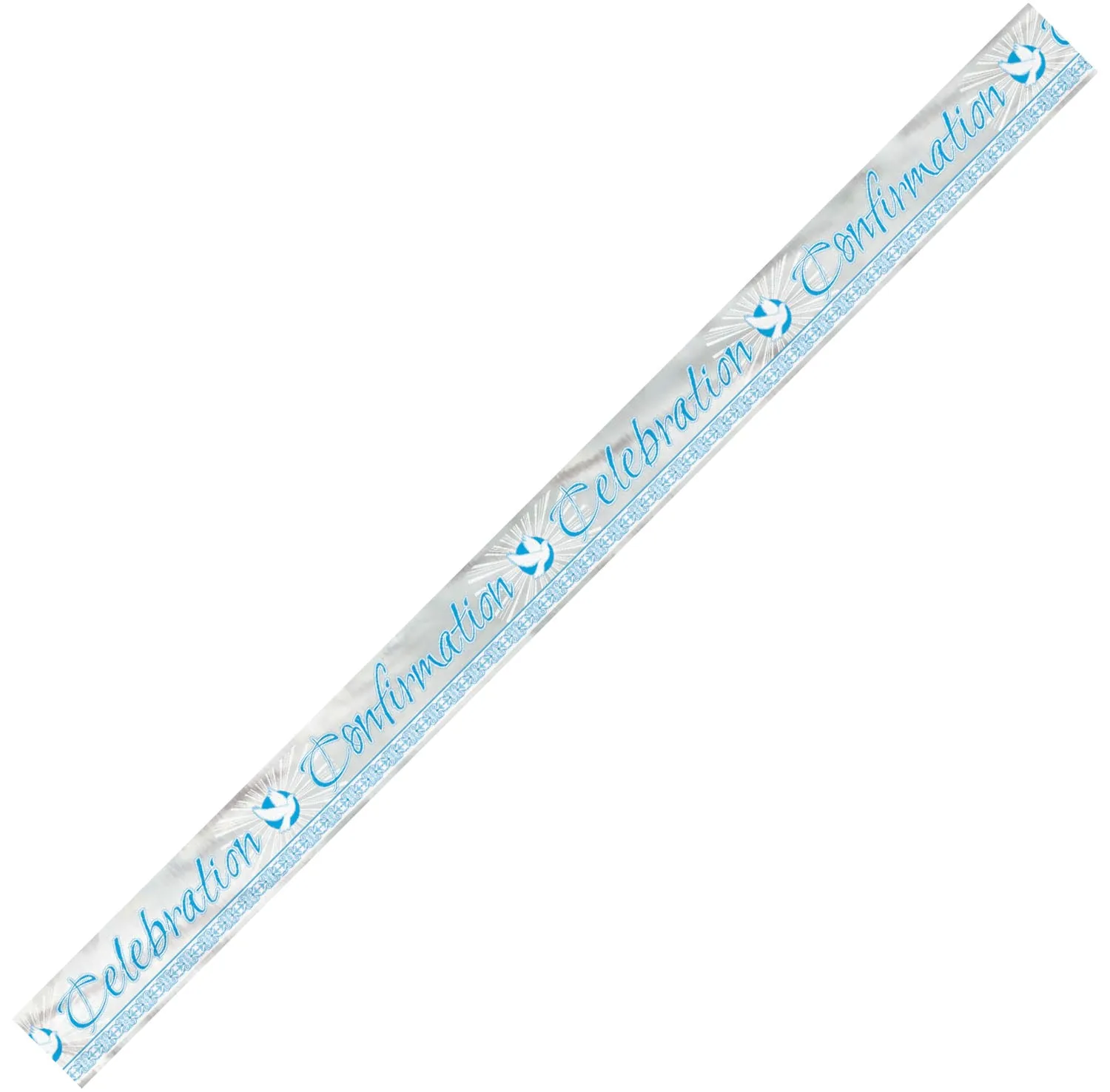 Radiant Cross Blue Confirmation Foil Banner 3.6m