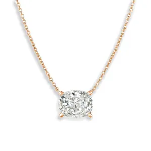 Radiant Cushion Cut Necklace Finished in 18kt Rose Gold