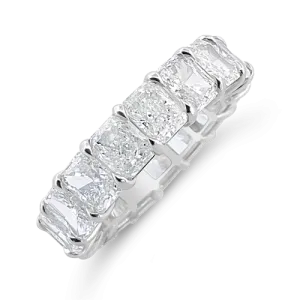 Radiant cut Diamond Eternity Band Ring