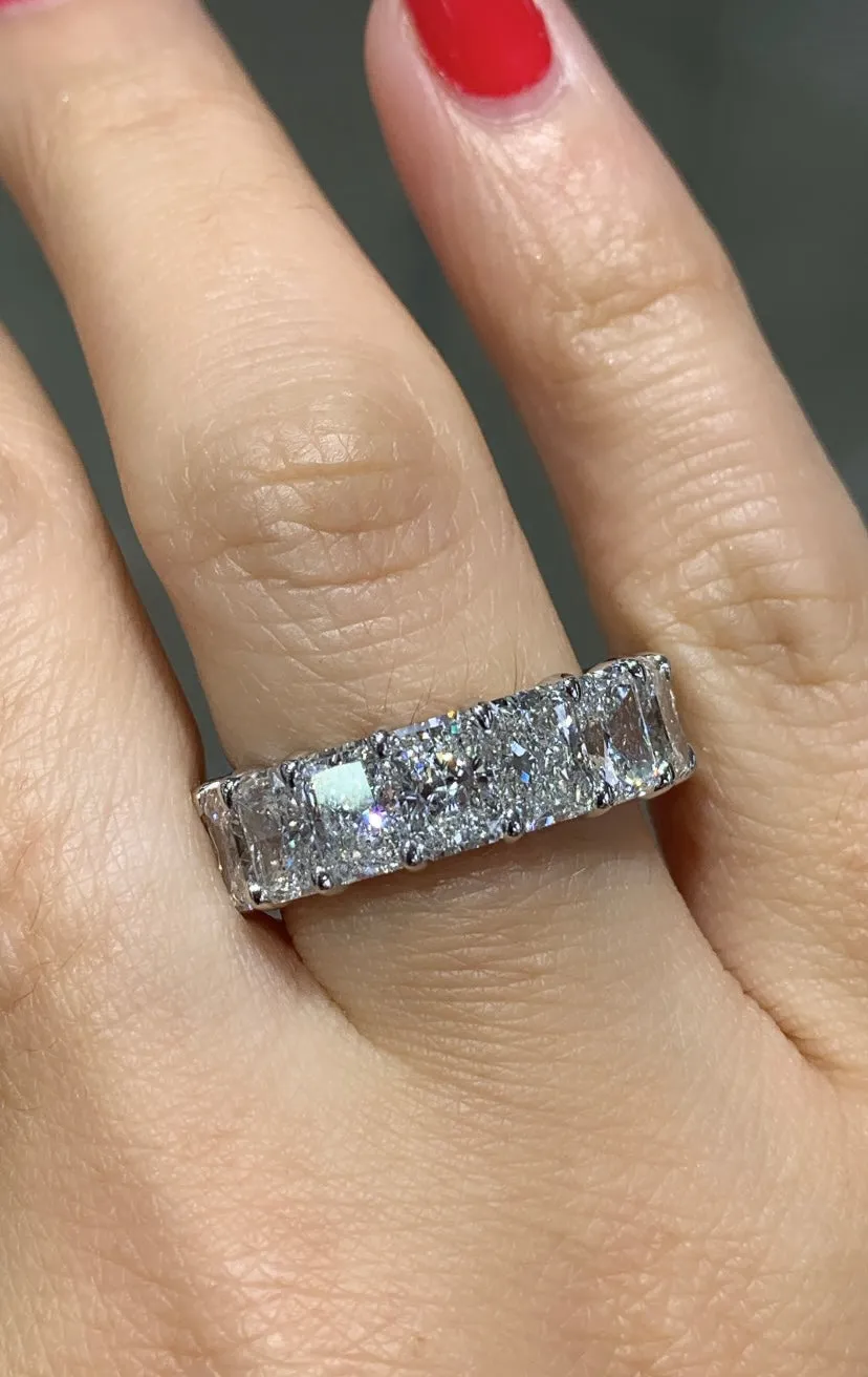 Radiant Cut Lab-grown Diamond Eternity Ring 11.10ct tw