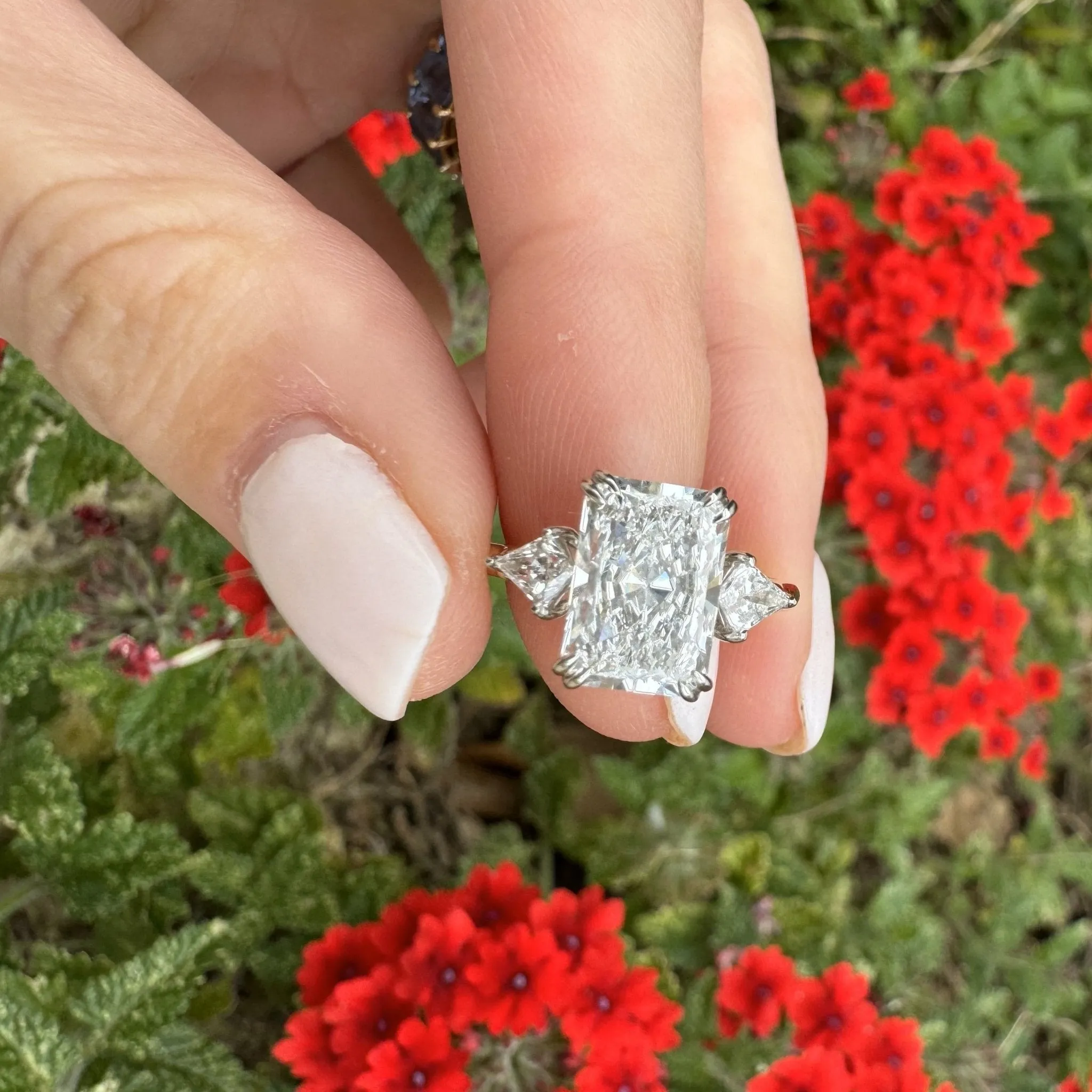 Radiant Cut with Kite Cut Side Stones