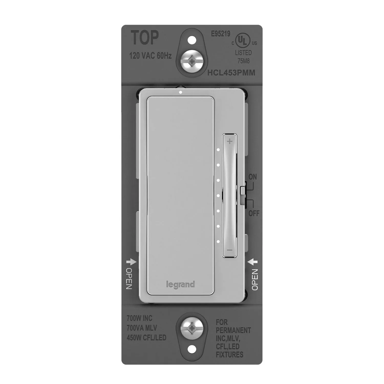 radiant Multi-Location Master Dimmer Switch, 450 Watts LED|MLV, Gray