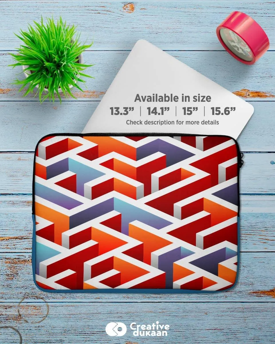 Red Orange Puzzle beautiful laptop sleeve bag