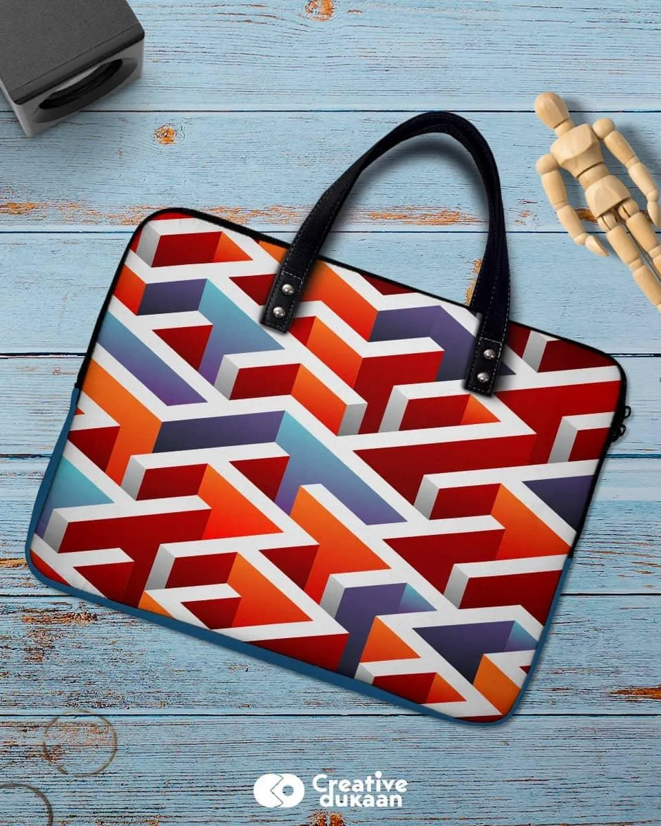 Red Orange Puzzle beautiful laptop sleeve bag