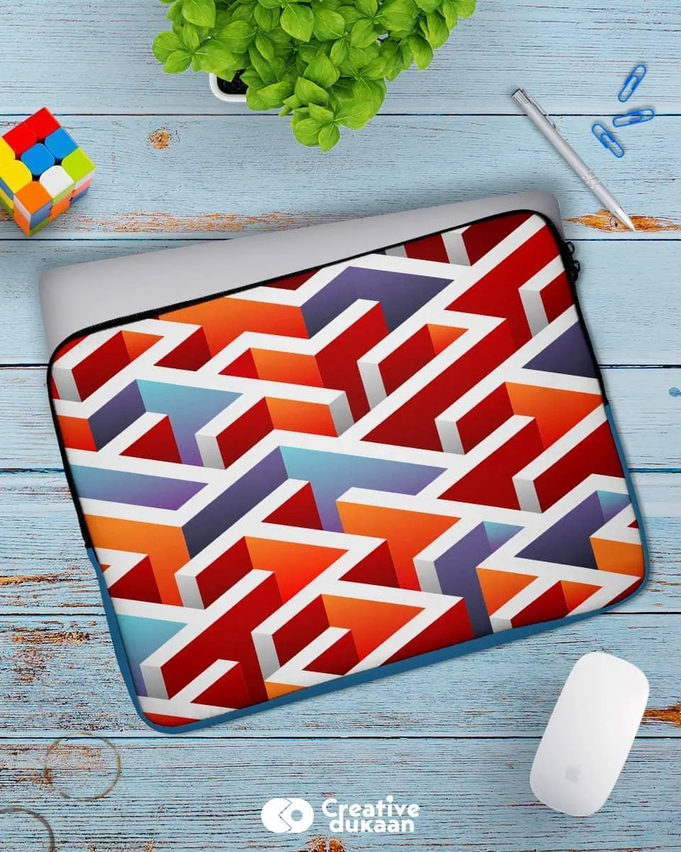 Red Orange Puzzle beautiful laptop sleeve bag