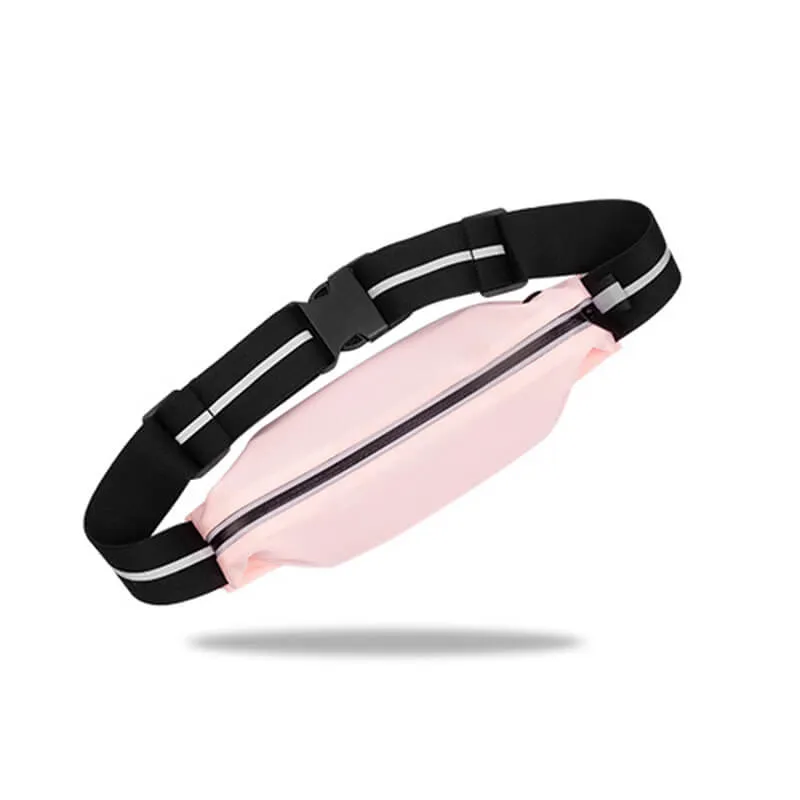 Reflective Waist Pack for Jogging in Pink