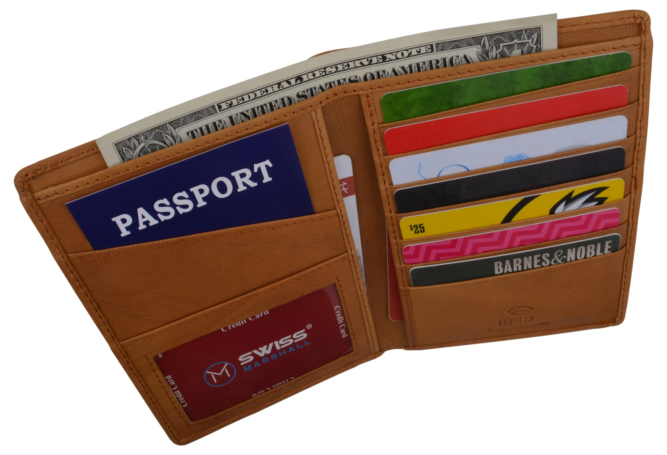 RFID Blocking Leather Passport Holder Cover Case Travel Wallet