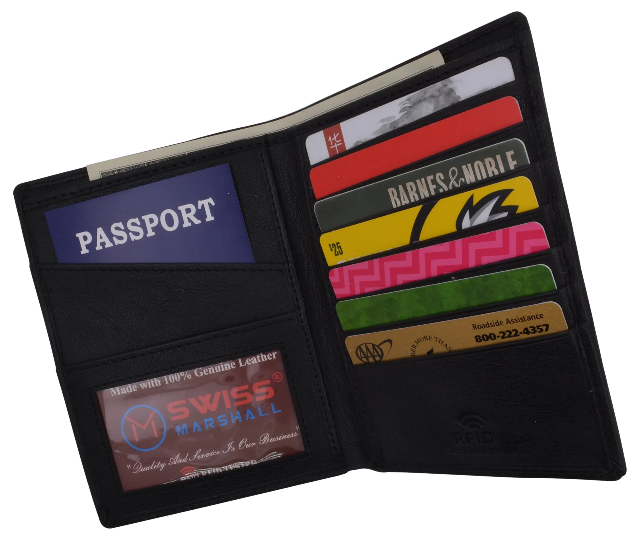 RFID Blocking Leather Passport Holder Cover Case Travel Wallet