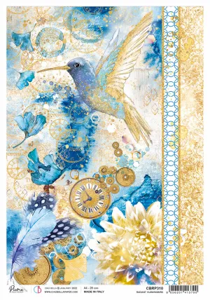 Rice Paper A4 Piuma Radiant hummingbird - 5 Sheets