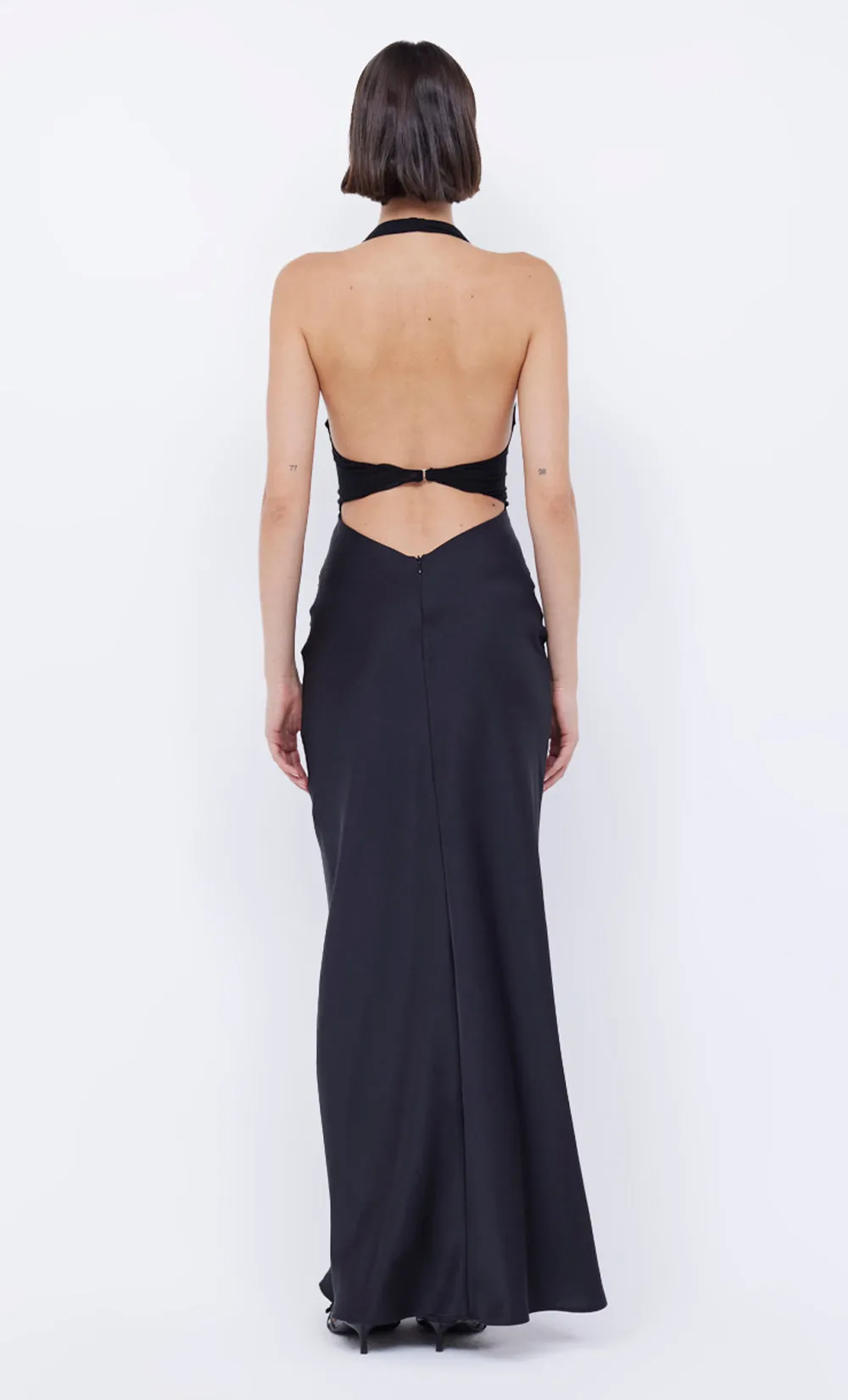 SOLARE HALTER DRESS - BLACK