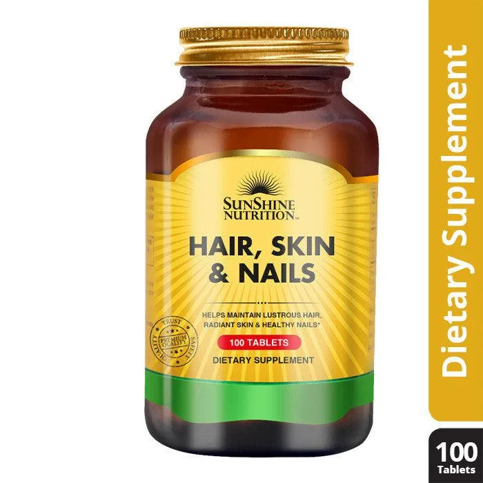 Sunshine Nutrition Skin Nails & Hair Tablet 100's