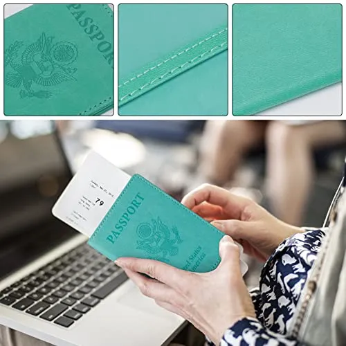 TIGARI Teal Passport and Vaccine Card Holder - Secure Travel Essentials