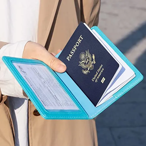 TIGARI Teal Passport and Vaccine Card Holder - Secure Travel Essentials