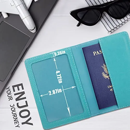 TIGARI Teal Passport and Vaccine Card Holder - Secure Travel Essentials