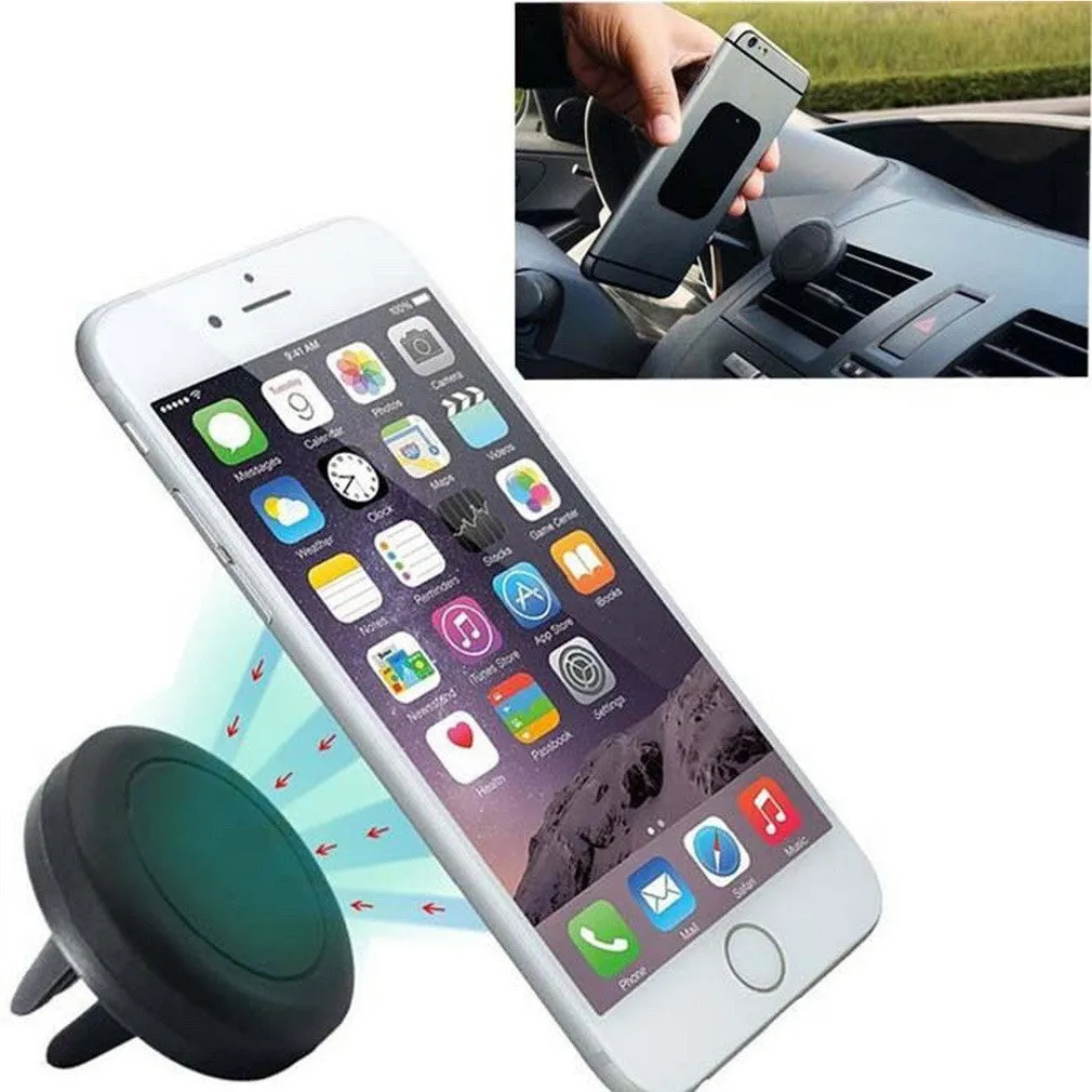 Universal Car Air Vent Mounted Magnetic Phone Holder - Phone Desk Stand