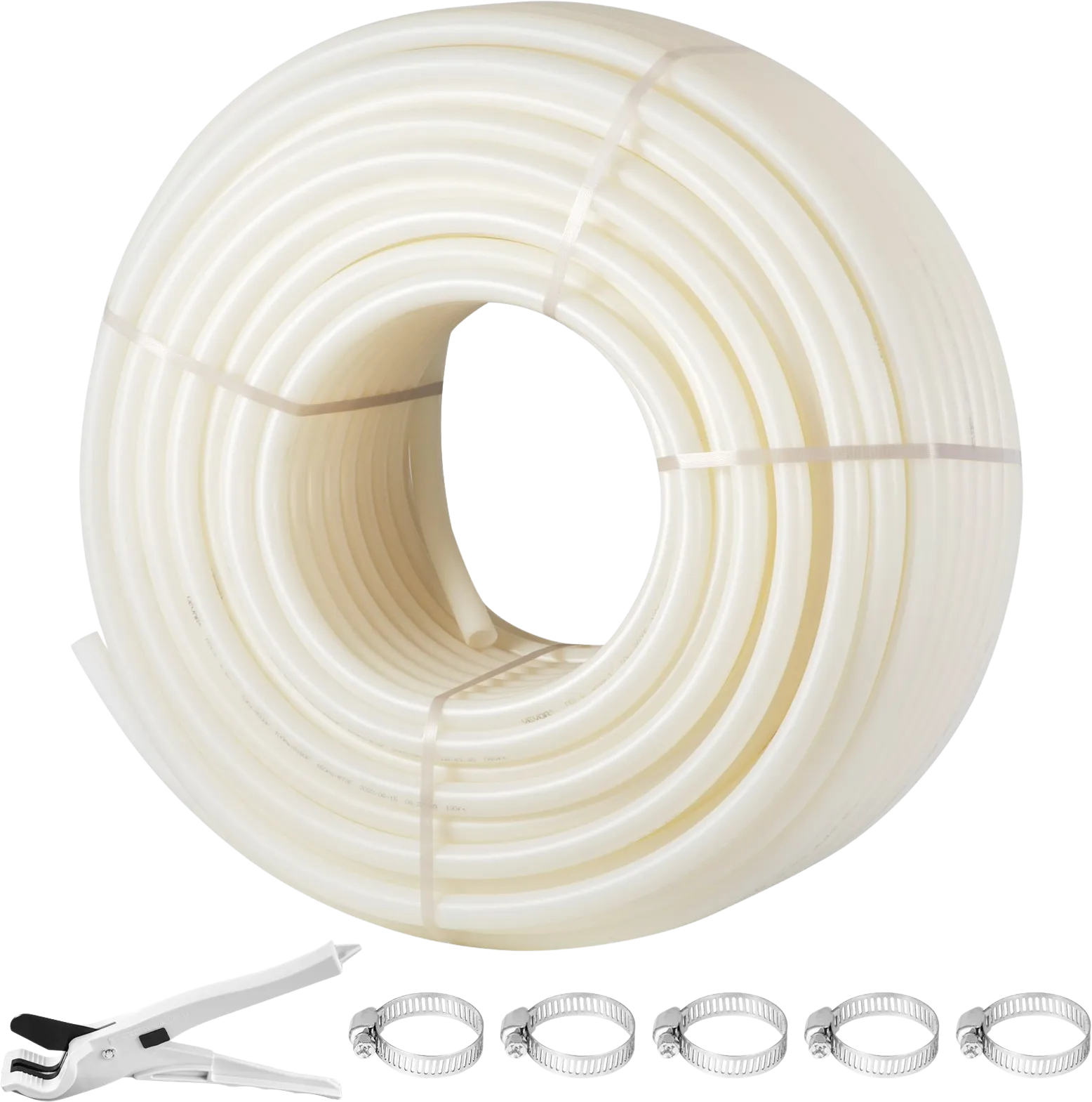 Vevor PEX Tubing Pipes 1" x 500' Non Oxygen Barrier PEX-B Tube for Radiant Floor Heating Systems White New