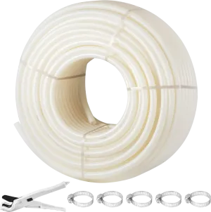 Vevor PEX Tubing Pipes 1" x 500' Non Oxygen Barrier PEX-B Tube for Radiant Floor Heating Systems White New