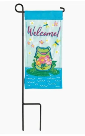 Welcome Mini Frog Flag