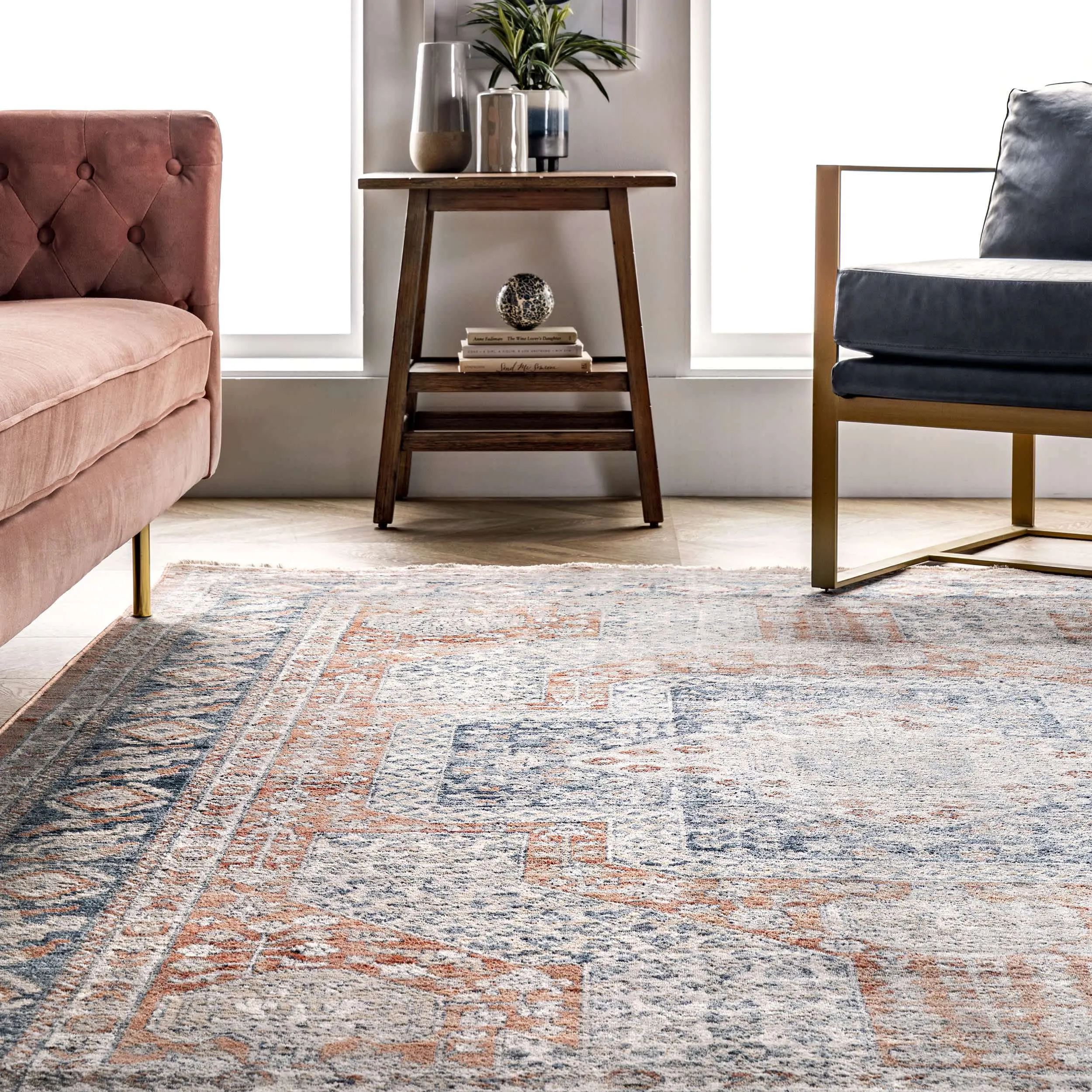 Westlyn Faded Medallion Area Rug