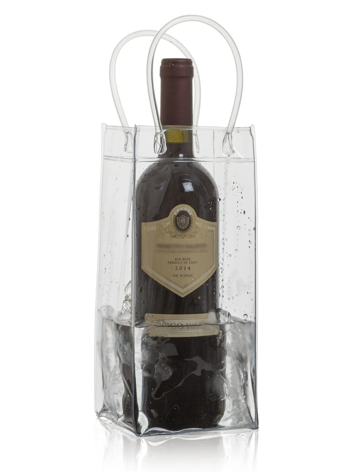 Wine Chiller Ice Bucket Plastic Bag Wine Cooler With Handles