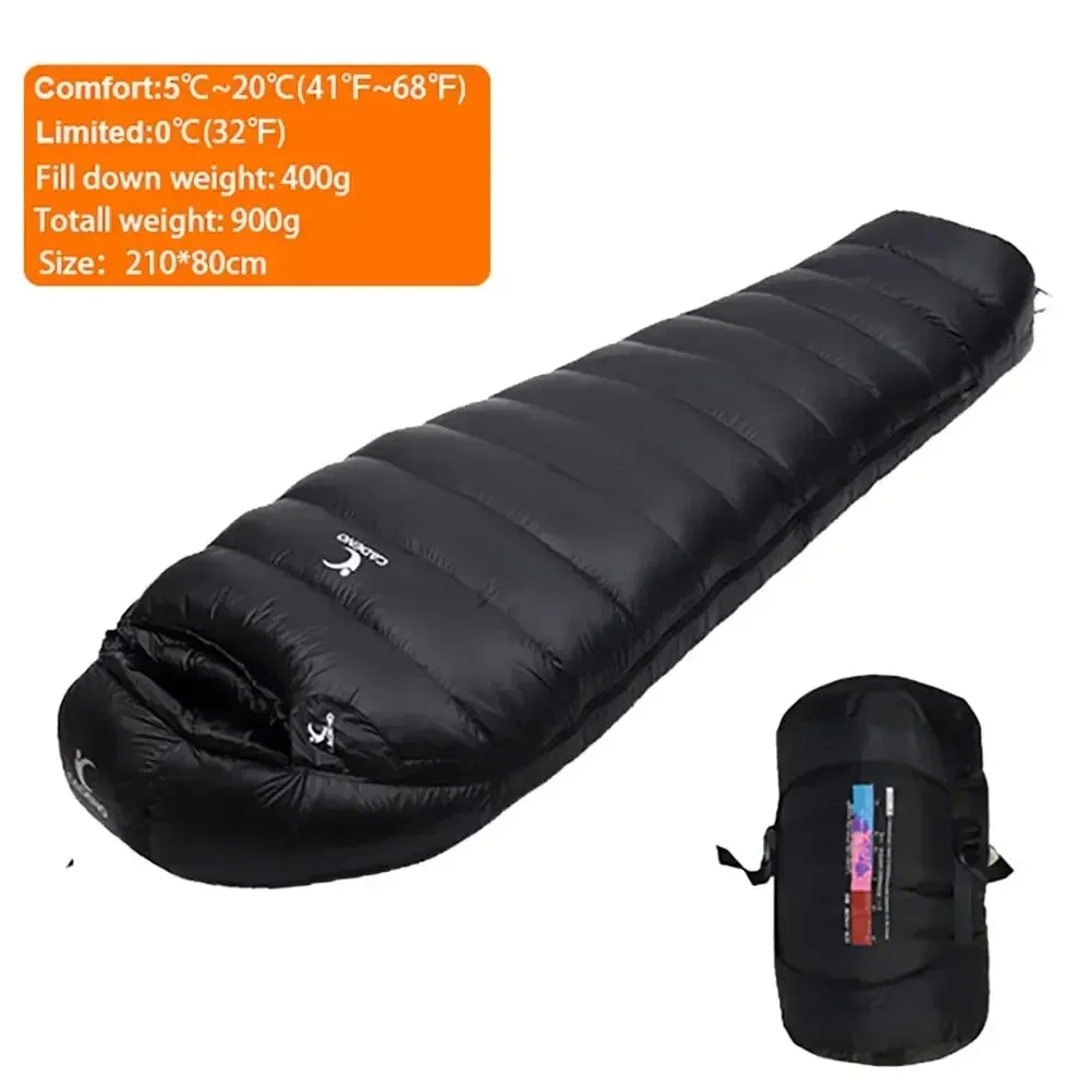 Winter Sleeping Bag Down Outdoor Camping Portable Comforter Compression Thermal Goose Down for Trekking Military Light Heated