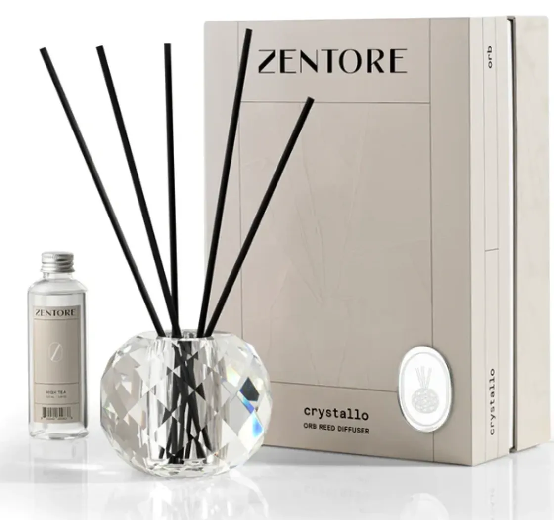 Zentore Crystallo Orb Reed Diffuser – 4oz. – Bubbly Glory