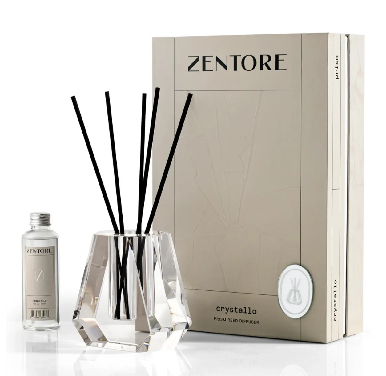 Zentore Crystallo Prism Reed Diffuser – 4oz. – Bubbly Glory